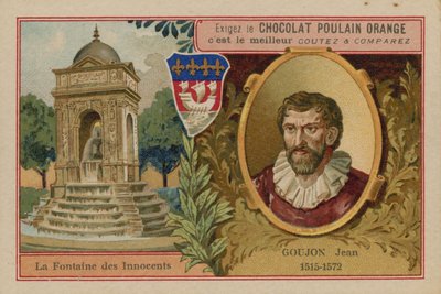 Tarjeta comercial de Chocolat Poulain Orange de French School