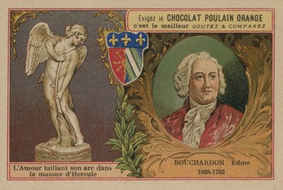 Tarjeta comercial de Chocolat Poulain Orange de French School