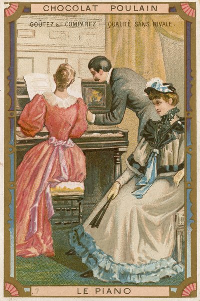 Tarjeta comercial de Chocolat Poulain de French School