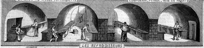 Fabricación de chocolate: enfriadores. Usine de M. Masson, París. de French School