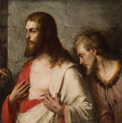 Cristo y Santo Tomás (fragmento) de French School