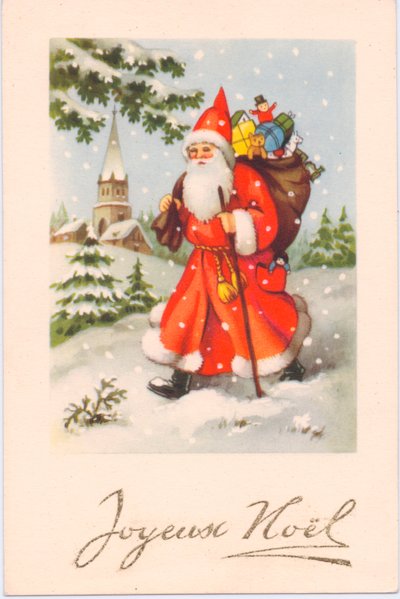 Tarjeta de Navidad, c.1907 de French School