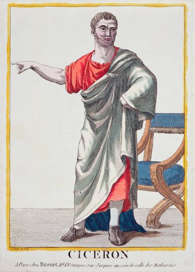 Cicerón (grabado en color) de French School