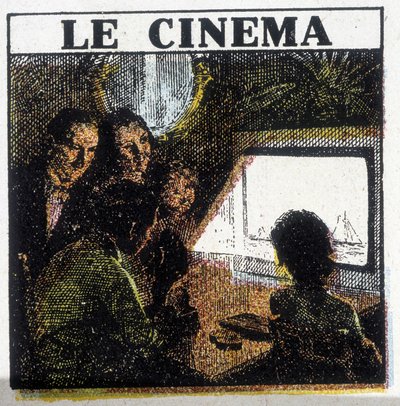 Proyección de cine. circa 1920. de French School