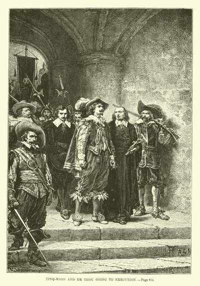 Cinq-Mars y de Thou camino a la ejecución de French School
