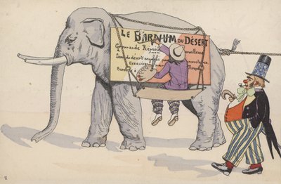 Escena de circo, de un conjunto de postales interconectadas de French School