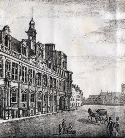 Ayuntamiento - "Alphabet Picturesque des Monumens de Paris" c.1840 (grabado) de French School