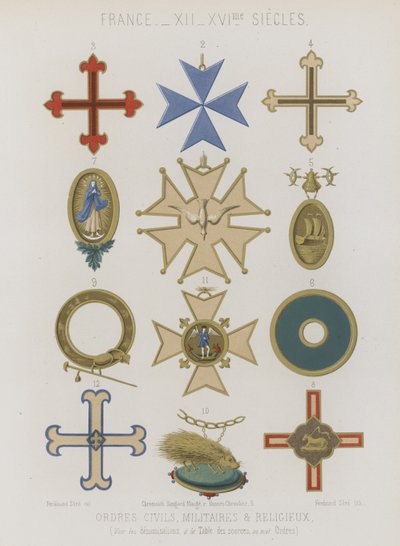 Órdenes civiles, militares y religiosas de French School
