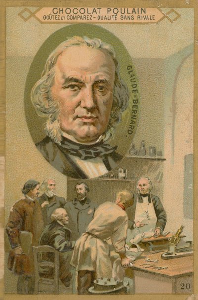 Claude Bernard, tarjeta comercial de Chocolat Poulain de French School