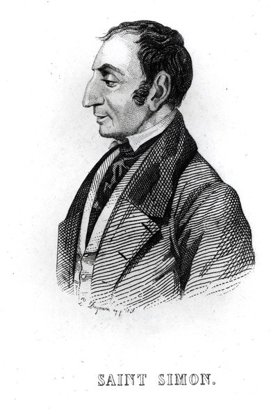 Claude Henri de Rouvroy (1760-1825) Conde de Saint-Simon, siglo XVIII-XIX de French School
