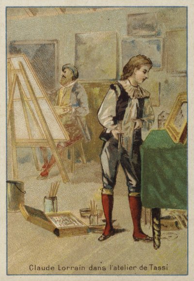 Claude Lorrain, pintor francés, en el estudio de Agostino Tassi, Roma de French School