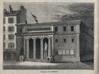 Clínica de la Facultad de Medicina de París - Grabado en “Historia física, civil y moral de París: desde los primeros tiempos históricos hasta el presente” de Jacques Antoine Dulaure de French School