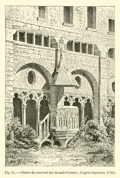 Claustro del convento de los Grandes Carmelitas; según Garnerey, 1780 de French School
