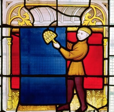 Ventana del comerciante de telas (detalle) de French School