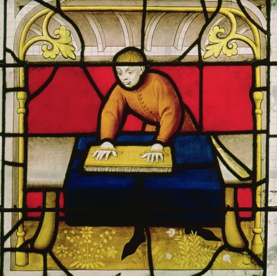 Ventana del comerciante de telas de French School