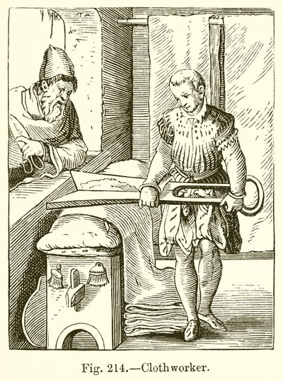 Trabajador de tela de French School