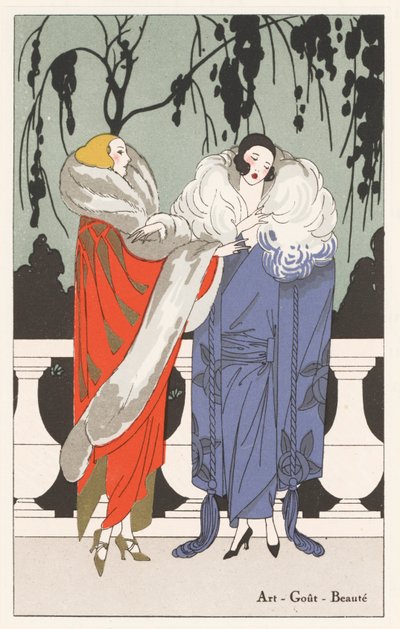 Diseño de moda de abrigos de Edward Molyneux de French School