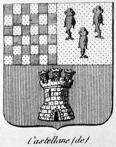 Escudo de armas de Castellane - en “El Armorial General del Imperio Francés” de Henry Simon de French School