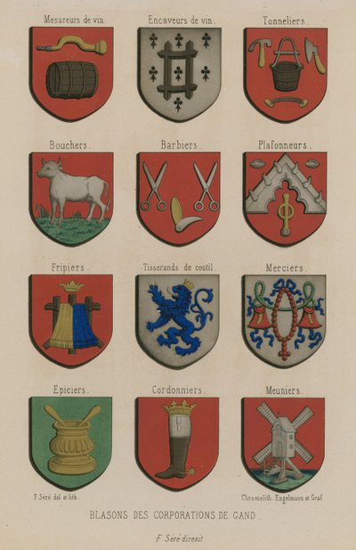 Escudos de armas de las corporaciones de Gante de French School