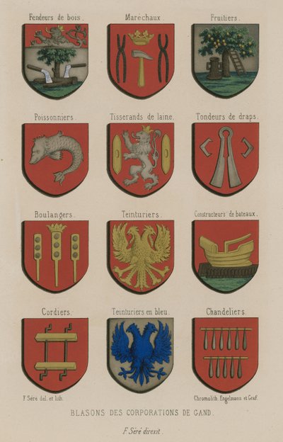 Escudos de armas de las corporaciones de Gante de French School