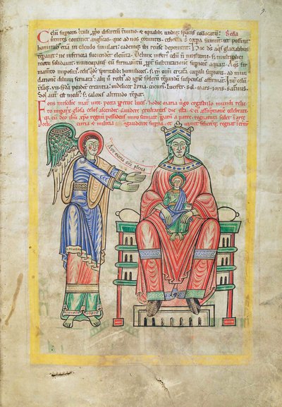 Madonna y el Niño, del Liber Floridus de Lambert de Saint-Omer c.1120 de French School