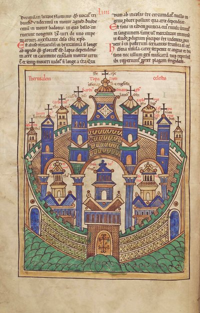 Plan de la Jerusalén Celestial, del Liber Floridus de Lambert de Saint-Omer c.1120 de French School