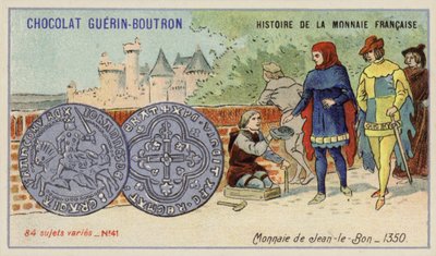 Monedas de Juan el Bueno de French School