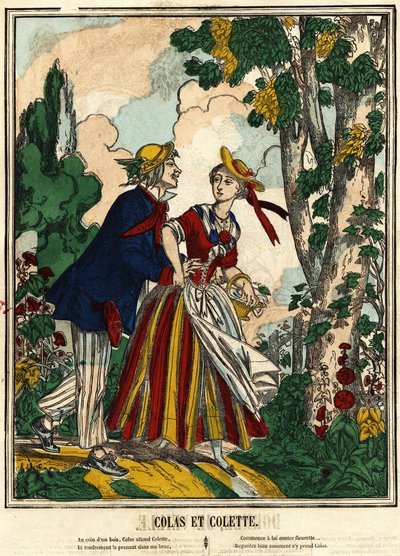 Colas y Colette. Imagen de Epinal de French School