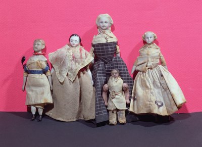 Colección de muñecas, posiblemente usadas por Honoré de Balzac (1799-1850) como ayuda memoria para La Comedia Humana de French School