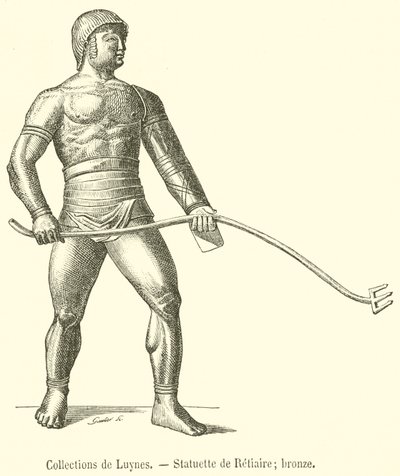 Colecciones de Luynes, Estatuilla de Retiaire, bronce de French School
