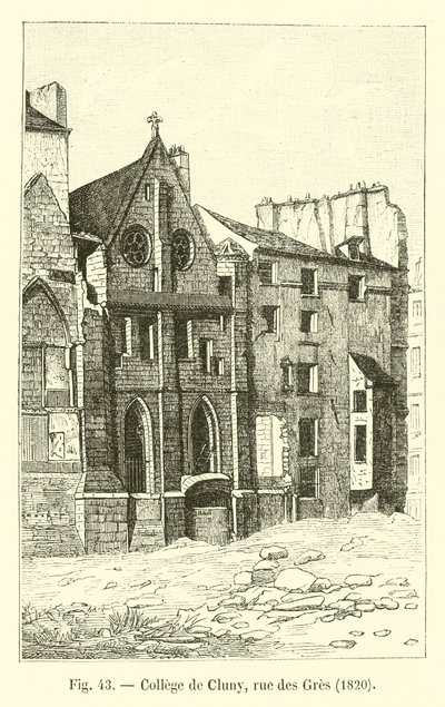 Colegio de Cluny, rue des Gres, 1820 de French School
