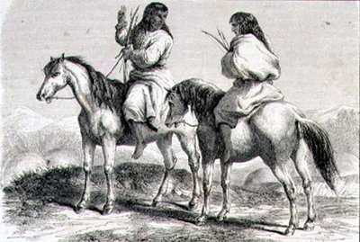Indios Comanches en la década de 1860 de French School