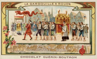 Conmemorando la liberación de Ruan de la Gargouille por San Román de French School