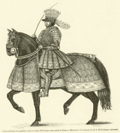 Comienzo del siglo XVI, Luis XII entrando en Génova de French School