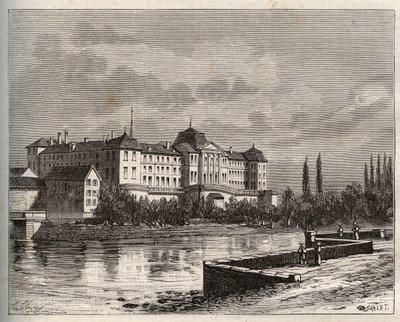 Commercy - La Mosa (55), Lorena, Francia - grabado en “La France illustrée: géographie, histoire, administración statistique” por V.A. Malt-Brown. 1884 de French School