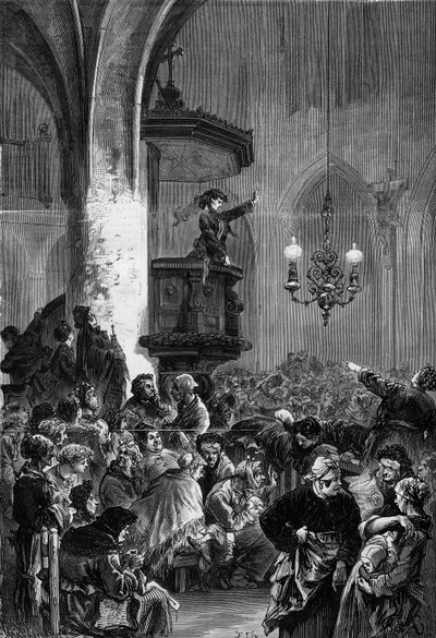 Comuna de París: sesión del Club de Mujeres en la iglesia de Saint Germain l