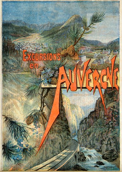 Compagnie du chemin de fer de Paris à Orleans (PO) - Excursión en Auvernia - Le Mont Dore. La Bourboule. Gorges de la Cere de French School