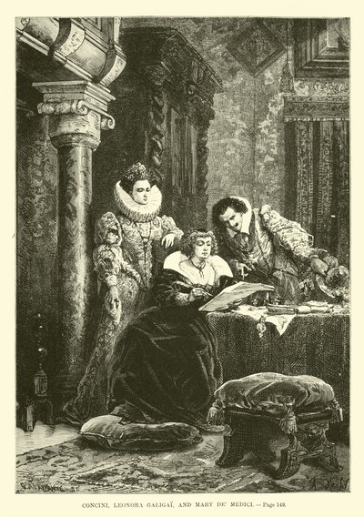 Concini, Leonora Galigai y María de Médici de French School