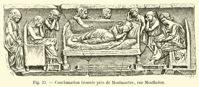Conclamación encontrada cerca de Montmartre, rue Montholon de French School