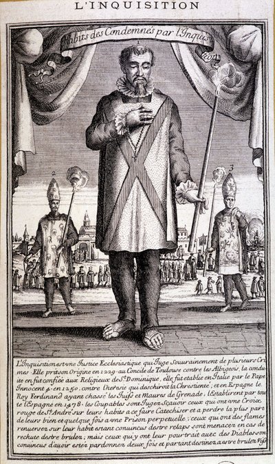 Condenado por la Inquisición, España siglo XVIII de French School