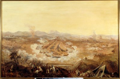 Conquista de Argelia: La Batalla de Isly el 16/08/1844 enfrentando a los marroquíes que apoyaban a Abd el-Kader contra los franceses de French School