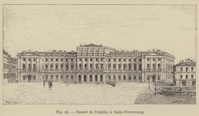Consejo del imperio, en San Petersburgo de French School
