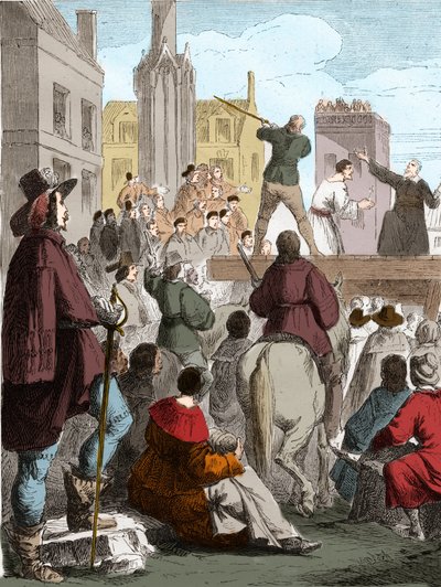 Conspiración de Chalais: Ejecución de Henri de Talleyrand (1599 - 1626), Conde de Chalais, por conspirar contra Richelieu. Nantes de French School