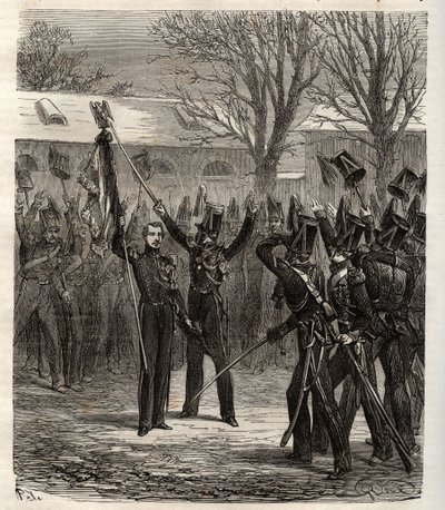 Conspiración de Estrasburgo 1836 liderada por el príncipe Luis Napoleón, futuro Napoleón III, contra la monarquía de julio - Conspiración de Estrasburgo organizada por el futuro emperador Napoleón III 1836 - intento fallido de golpe organizado por el Prínc de French School