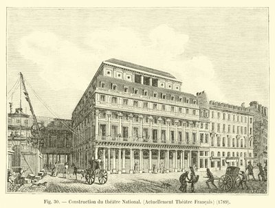 Construcción del teatro Nacional, actualmente Teatro Francés, 1789 de French School