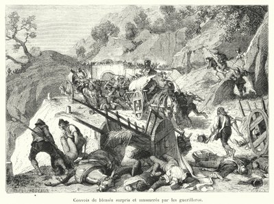 Convoyes de heridos sorprendidos y masacrados por los guerrilleros de French School