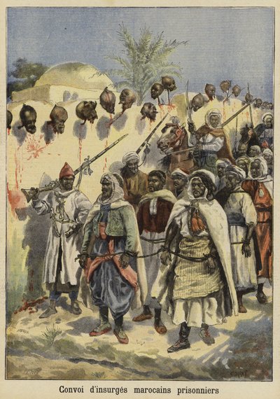 Convoy de insurgentes marroquíes capturados, 1897 de French School