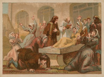 Convulsionarios o místicos religiosos en trance de French School