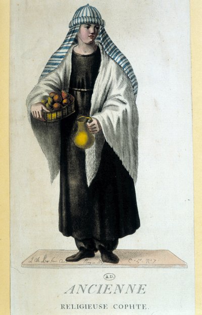 Monja copta en Egipto en el siglo XVIII de French School
