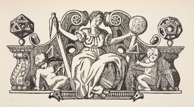 Copia de una ilustración de portada de Theatrum Instrumentorum de Besson, copia de Boris Mestchersky (d.1957) ilustración de Histoire de la Nation Francaise, Sciences, Volúmenes I y II, por Gabriel Hanotaux de French School